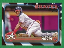 2024 Topps Series 1 ORLANDO ARCIA Independence Day Variation #88 SP Braves 55/76