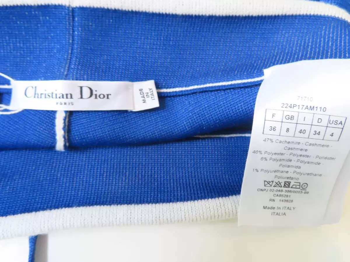 Christian Dior Blue/White Vibe Technical Cashmere Shorts F 36/US 4