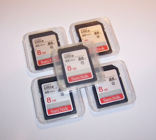 5pcs New 8GB Sandisk SDHC Ultra 40mb/s Memory Cards, 8 GB Sandisk SD Card Ultra