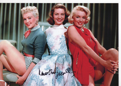 LAUREN BACALL signiertes 12x8 Foto WIE MAN EINEN MILLIONÄR HEIRATET & KEY LARGO COA