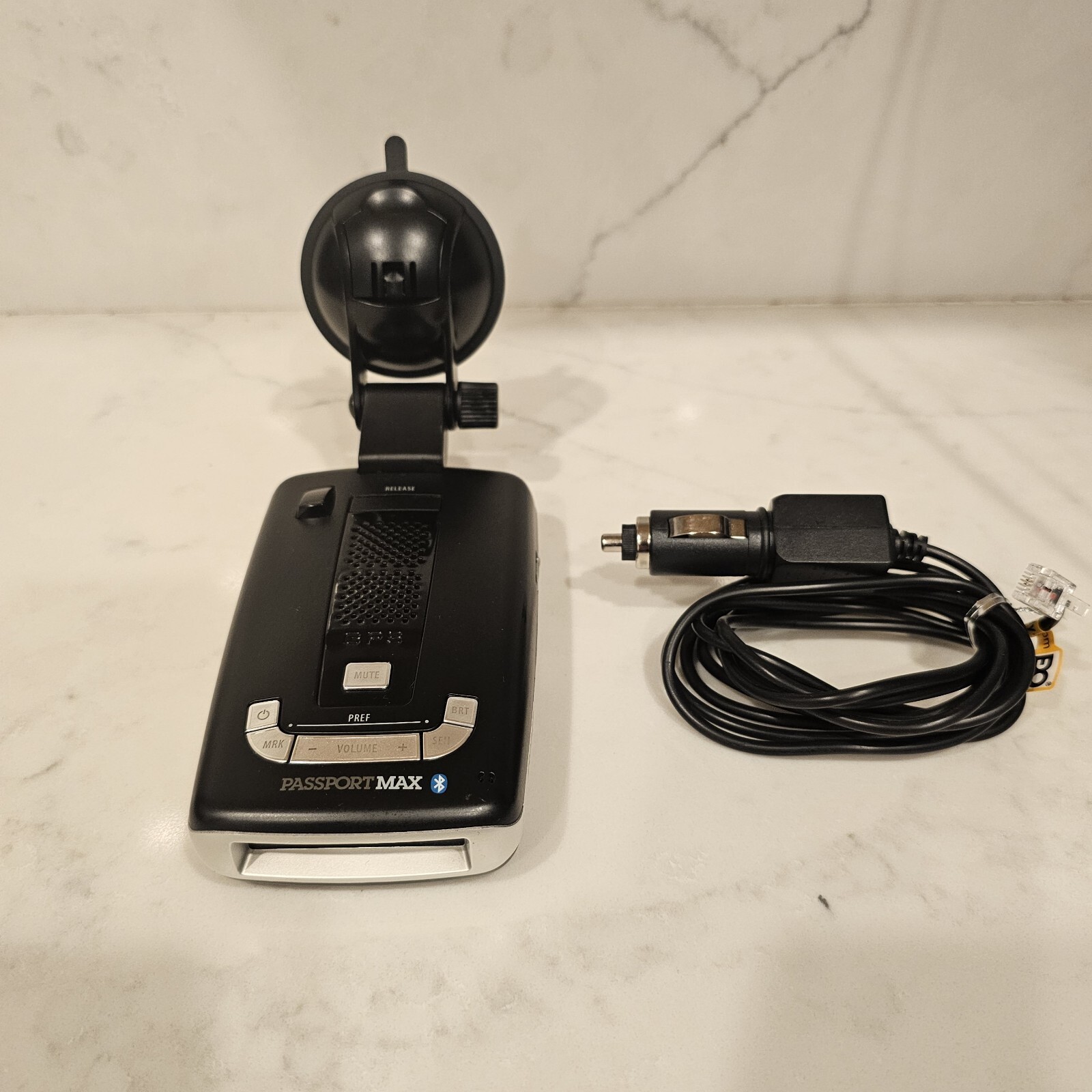 Escort PASSPORT MAX Radar Detector With Car Power Chord And Windshield