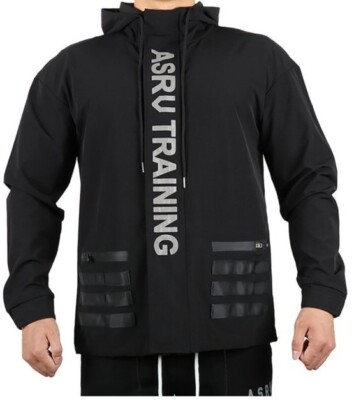 ASRV TRAINING Lanhui Men's Long Sleeve Hooded Jacket Outdoor Night reflective #W