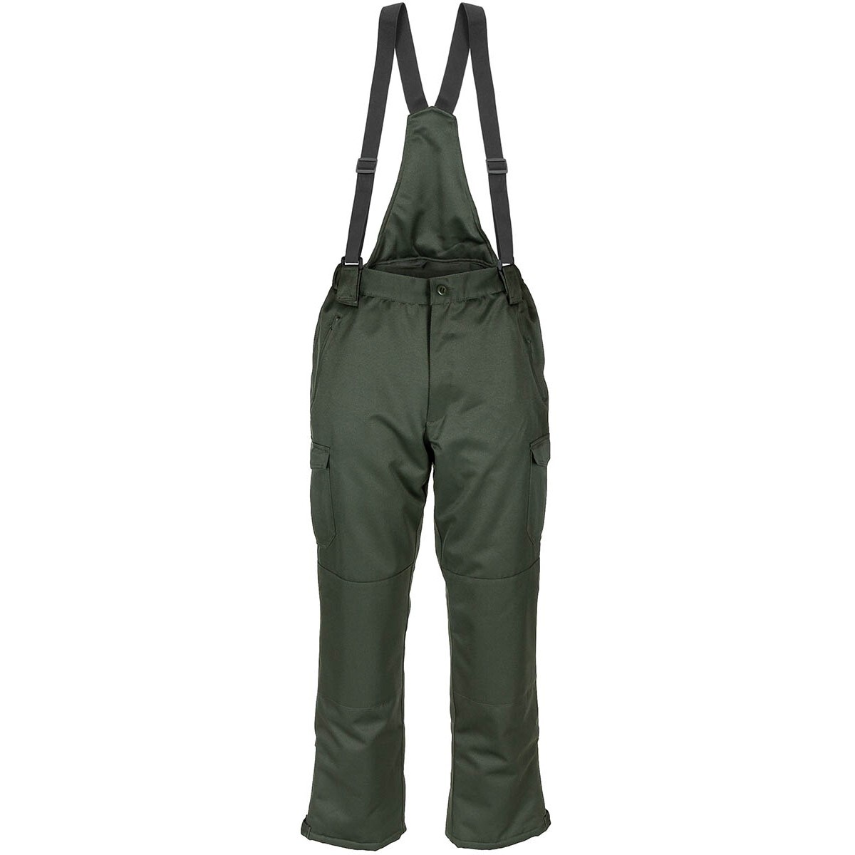 MFH Pantalones Con Tirantes Hombre Termicos Trabajo Casual Polar OD Green