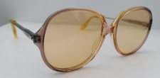 Vintage Art-Craft Passport Brown Gray Oval Horn-Rim Sunglasses USA FRAMES ONLY