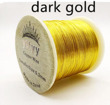 Dark Gold Color retention copper wire 200g for jewelry Making DIY 0.3-1.2mm