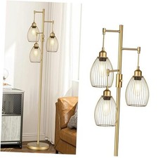 Dimmable Floor Lamp, Industrial Floor Lamps for Living Room, Gold-70 inches