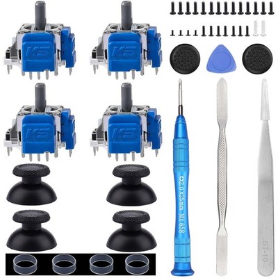 4-Pack TMR Electromagnetic Joystick Replacement for PS5 Controller