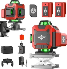 16 Lines Laser Level Self Leveling 4x360° 4D Green Cross Line for Construction