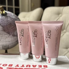 3 RODIAL Pink Diamond Pore Refining Salicylic Acid Gel Cleanser .67 oz Travel Sz