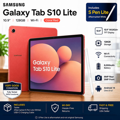 Samsung Galaxy Tab S10 Lite 10.9'' 128GB Wi-Fi Coral Red SM-X400 S-Pen Very Good