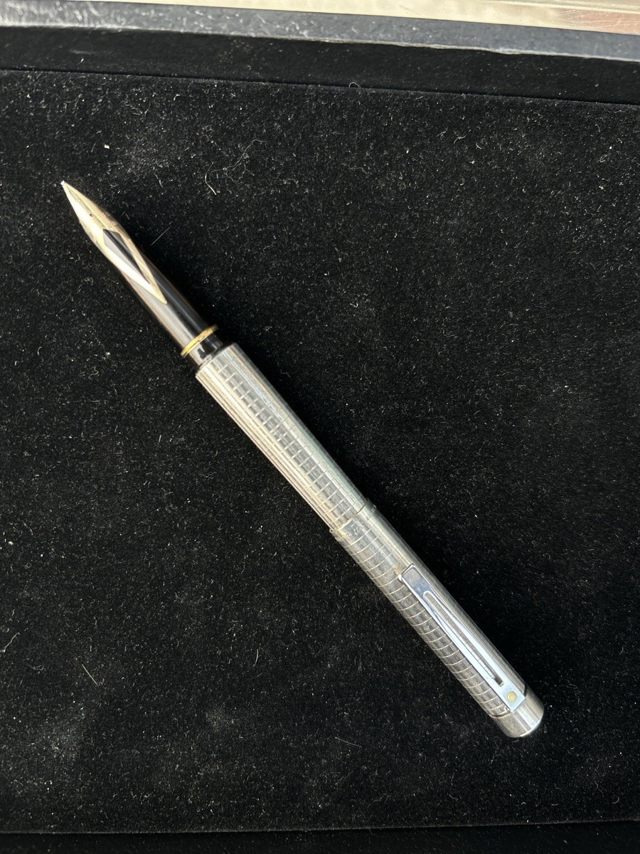 Shaeffer Targa 1006 Sterling Silver Fine 14K Nib with Converter