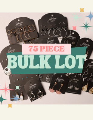 75pc Jewelry Lot Wholesale Earrings Boutique Reseller Bulk Assorted Styles 