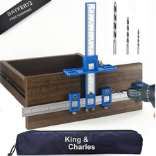 King Charles Cabinet Hardware Jig, Handle Jig with 3pcs Point Wood...