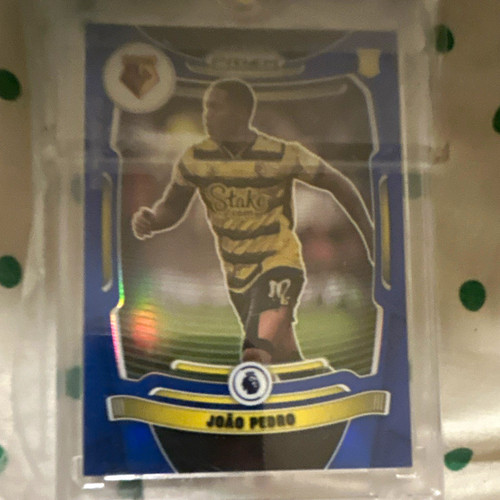 Panini 2021-22 Prizm Premier League Joao Pedro #270 Blue Prizm RC /340 Watford