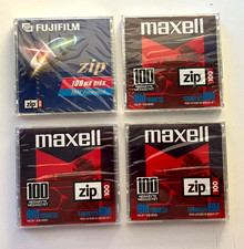 4-Pack Maxell and FUJIFILM Zip 100 Disks, ALL SEALED, FREE SHIPPING