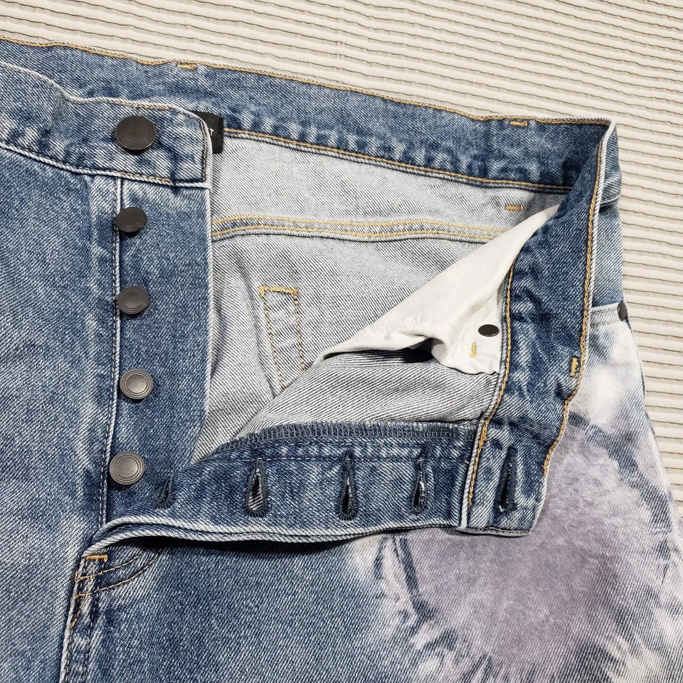 Мужские джинсы John Elliott The Kane 2 34 Shibori Bloom на пуговицах сделано в Японии - Изображение 3 из 4