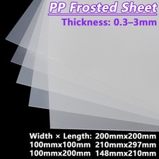 Polypropylene PP Board Semi-Transparent Double Sided Frosted Plastic Sheet