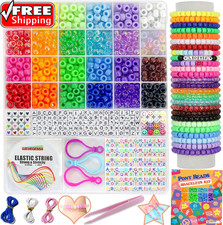 Pony Beads Bulk,Kandi Beads for Necklace Jewelry Making Hair Braiding,Bracelets
