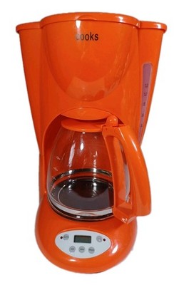 New JC Penny Cooks Open Box Vintage Retro Orange 12 Cup  Coffee Maker Machine 
