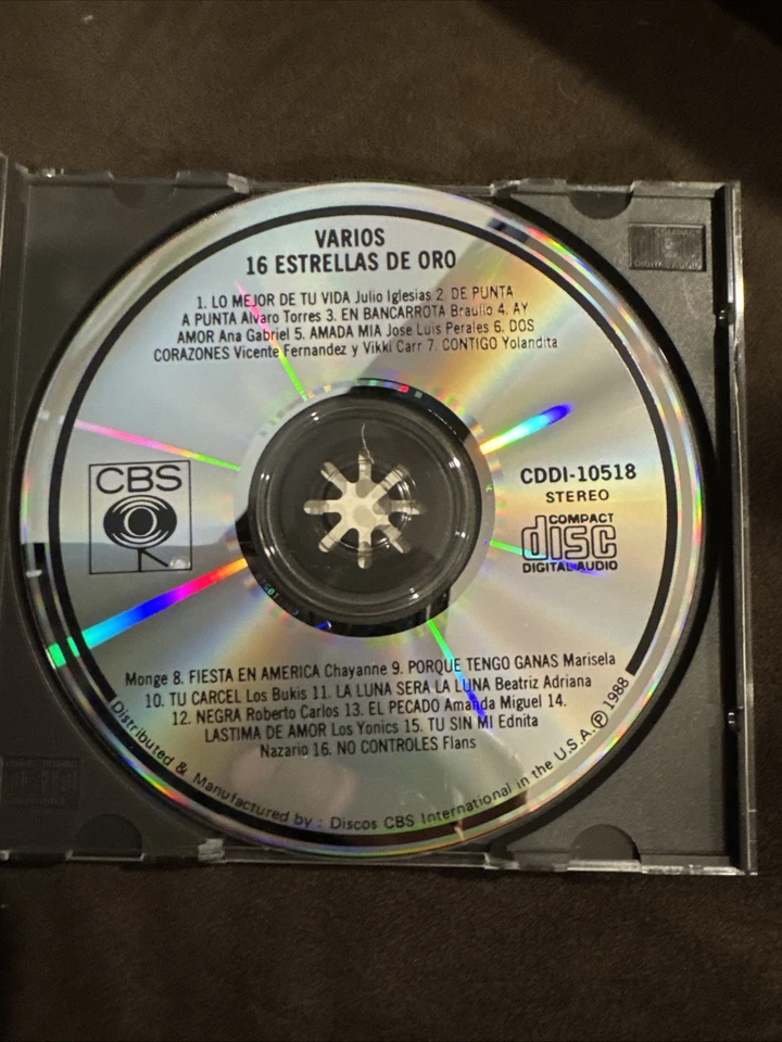 16 ESTRELLAS DE ORO Various EXITOS CD 1989 LATIN POP OOP Gabriel Julio Perales M - Image 4 of 4