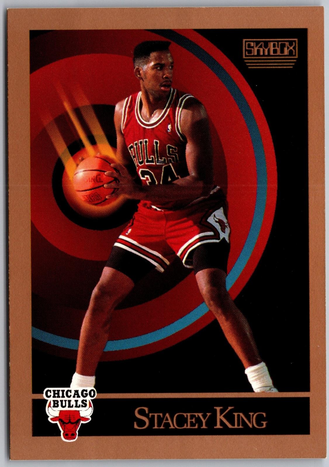 1990-91 SkyBox Stacey King #42 Bulls RC