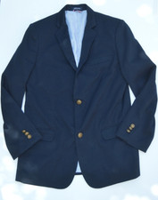 Tommy Hilfiger Boys Sz 18 Navy Blue Suit Jacket Wool Blend Blazer