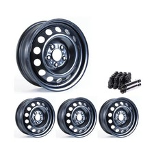 Set Of 4 16 Black Steel Wheel Rims Kit For 2001-2006 Bmw 325i U316 5x120