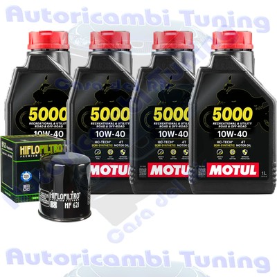 Kit Tagliando Olio Motul 5000 10W40 + Filtro Per Arctic Cat�ATV 1000i GT�2012