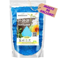 20-20-20 Water-Soluble Fertilizer for Indoor/Outdoor Plants, Orchids, Vegetables