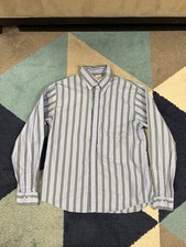 Brooks Brothers Men's M Blue, Green, Yellow Stripe Friday Oxford