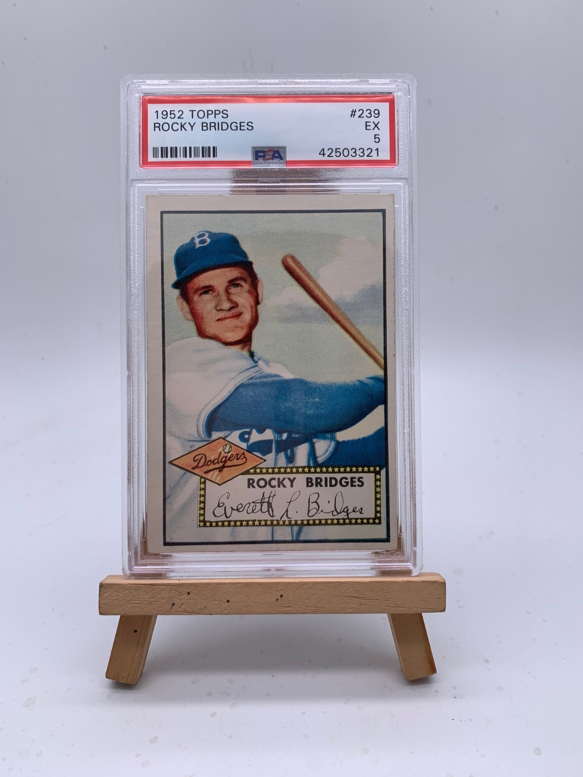 1952 Topps - #239 Rocky Bridges - PSA 5 J