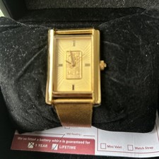 Manchester United Gold Ingot Watch In Original Box with Certificate