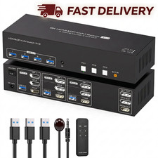 USB 3.0 KVM Switch 3 Monitore 3 Computer Displayport HDMI, KVM Switch