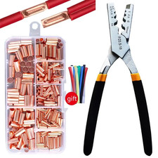 GT1.5-6mm250Pcs Copper Tube Butt Wire Ferrule Cable Crimp Connectors TerminalKit