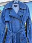 Banana Republic Women’s Denim Indigo Duster Trench Coat Size L Belted /Pockets — photo 7