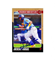 Jheremy Vargas 2025 Wisconsin Timber Rattlers signed autograph baseball card c