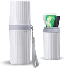 Toothbrush Travel Case, Grey Travel Toothbrush Cup Holder for Toothbrush and