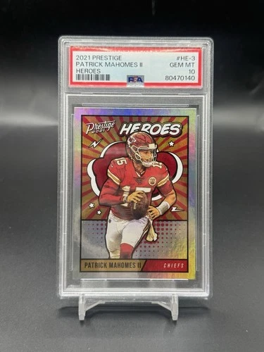 PATRICK MAHOMES II 2021 PRESTIGE HEROES FOOTBALL CHIEFS PSA 10