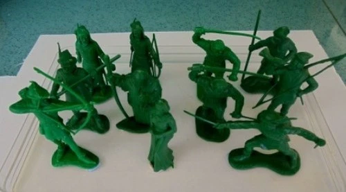11 x Marx 60mm Robin Hood figures
