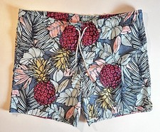 St John s Bay Men s Swim Trunks Men Blue Allover Pineapple Above Knee Size Large