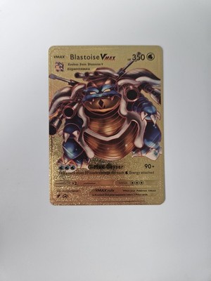 Turtok Blastoise VMAX Pokemon  Karte TCG Gold Hand Made