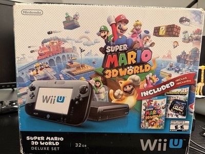 Nintendo Wii U 32GB Super Mario 3D World Deluxe Set Console GamePad Box Untested