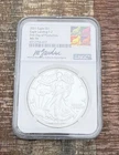 2021 $1 US American Silver Eagle ~ Eagle Landing T-2 ~ FDOP ~ NGC  MS70 ~ signed