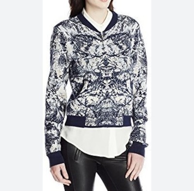 bcbg max azria sweatshirt Sz L Alexandria Del Socarro Jersey Blouse Dress A8