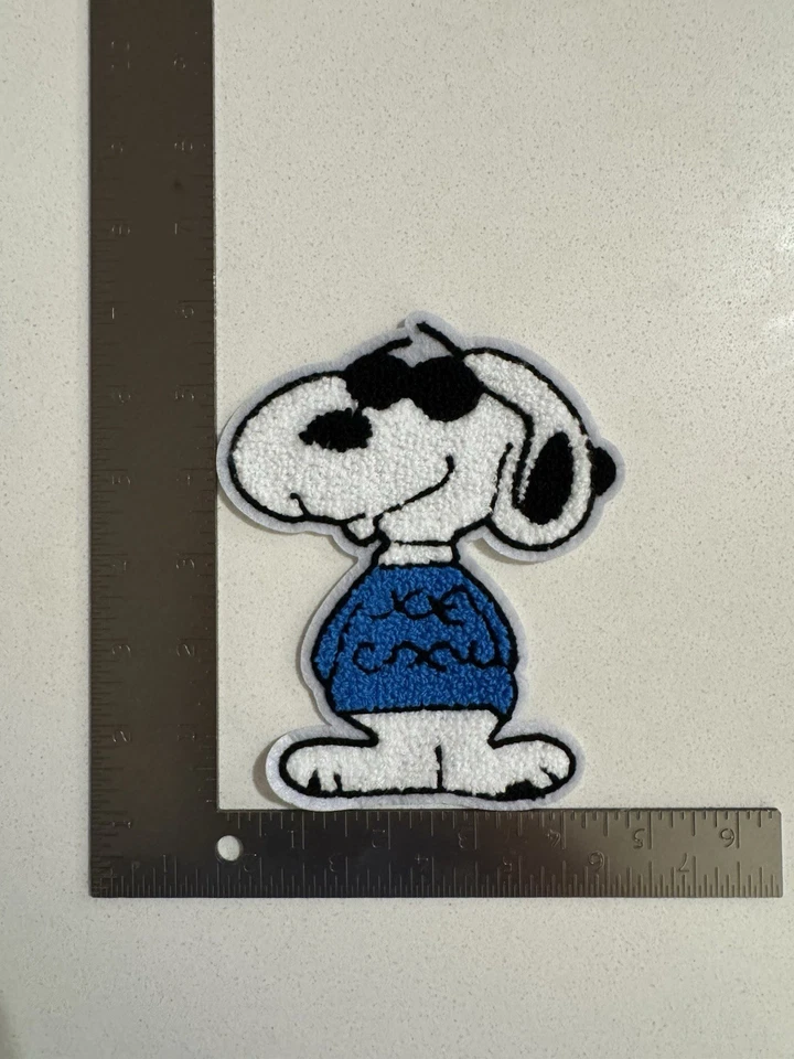 6 IN X 5 IN Large Embroidered Patch - Peanuts Snoopy In Blue ** Sew On ONLY” - Image 2 of 2