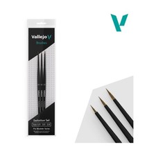 Vallejo Paint Brush Pro Modeler Natural Hair - Definition Set New