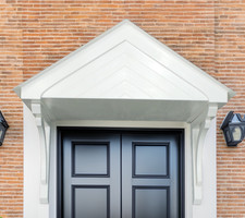 GRP trussed door canopy, perfect for new builds, made to order.