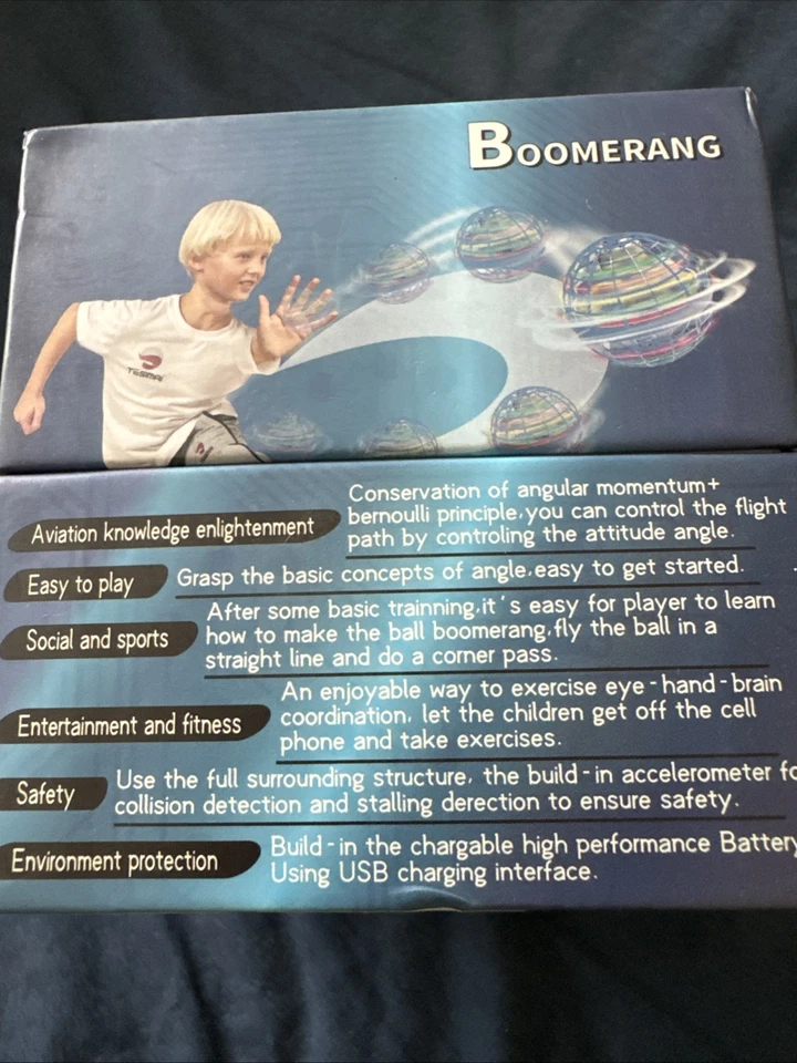 NEW AMERFIST Flying Orb Ball Toy Cosmic Globe Boomerang/Hover Ball Galactic Blue - Image 2 of 4