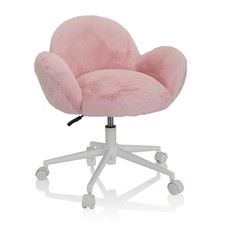 Drehstuhl Schreibtischstuhl Kinder Bürostuhl aus Kunstfell höhenverstellbar