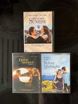 Before Sunrise / Before Sunset / Before Midnight (DVD, 3-Disc Lot) BUNDLE